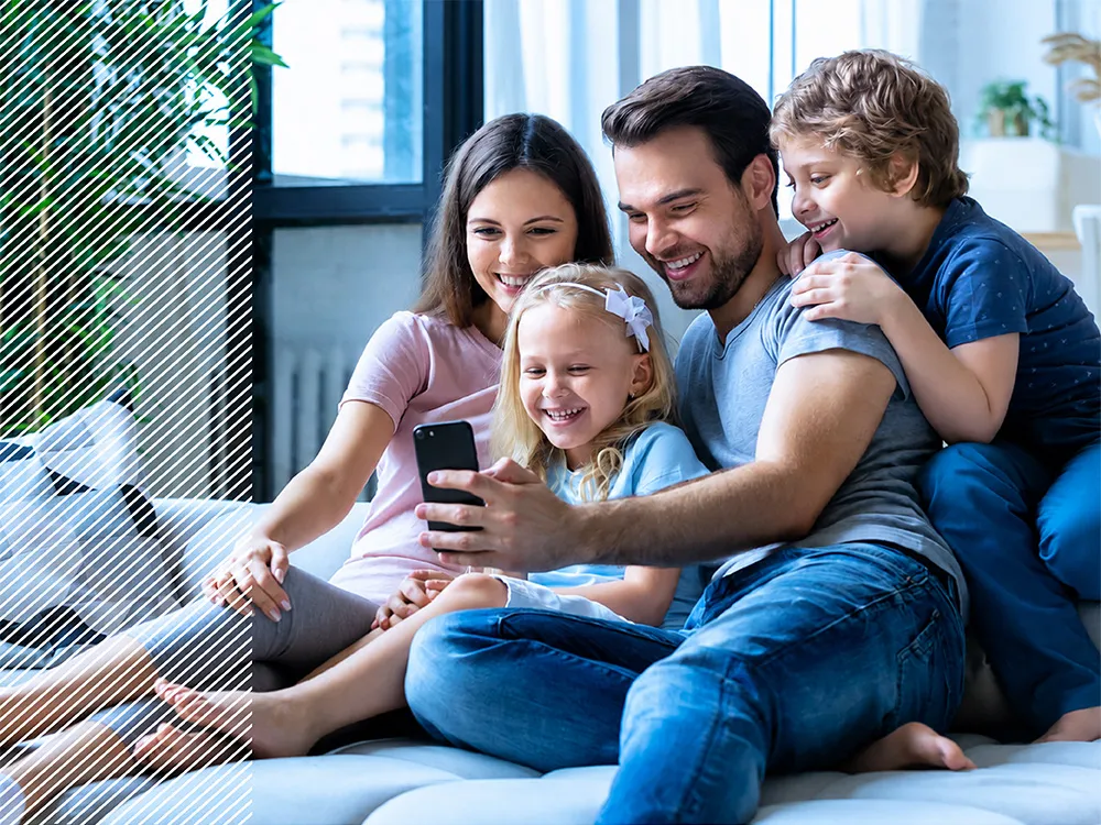 Família protegida com seguro de vida